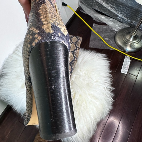 Sam Edelman over the knee snake skin 4 inch heel boots Weird Barbie Movie Boots - Picture 7 of 12